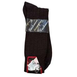 Vintage Saks Fifth Avenue Cashmere Blend Ribbed Socks USA Made Dark Brown NOS